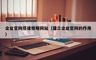 新野企业官网搭建策略网站（建立企业官网的作用）
